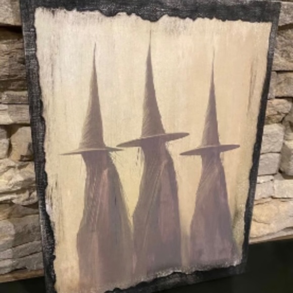 Primitive vintage gothic style Halloween witches portrait photo sign witchcraft - Picture 4 of 5
